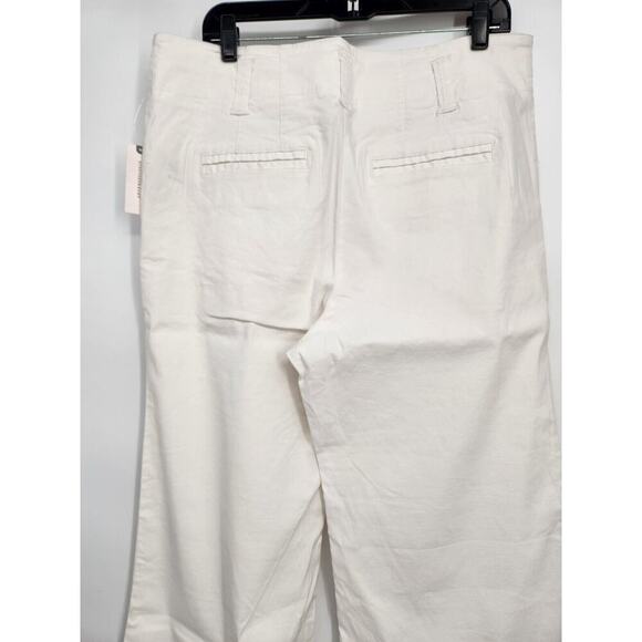 NWT Anthropologie Maeve The Naomi Wide-Leg Flare Pants Sz 16 White #8E421 - Picture 5 of 9